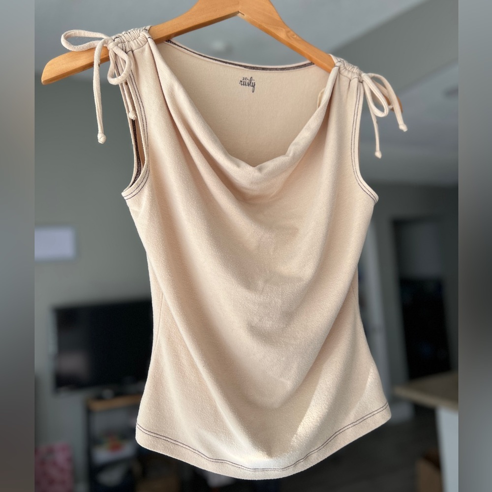 Vintage Rusty tank top with cowl neck in GUC